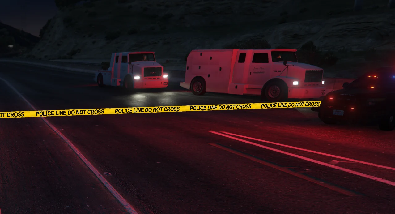 Bebecito Police Tape en uso durante una escena policial de FiveM